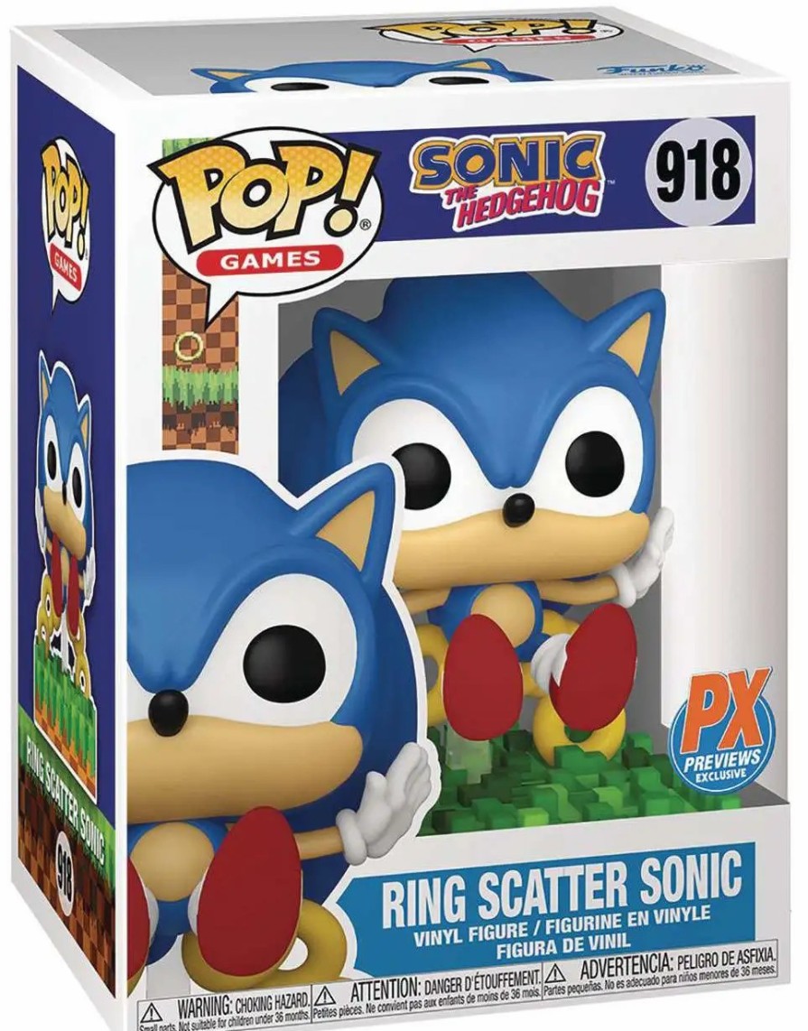 All Brands Funko | Funko Sonic The Hedgehog Pop! Games Ring Scatter Sonic Exclusive Vinyl Figure #918 (Pre-Order Ships April)