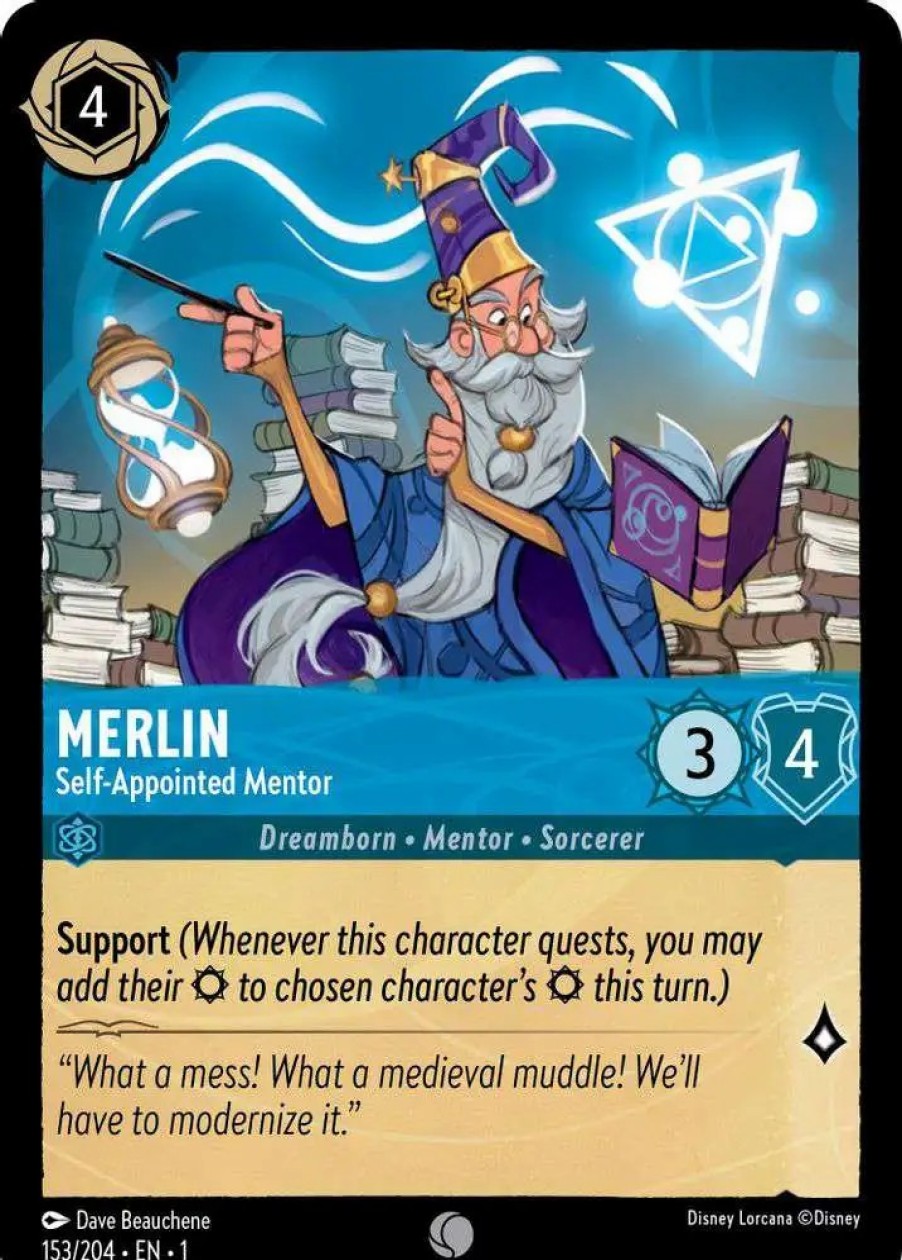 All Brands Ravensburger | Disney Lorcana Trading Card Game The First Chapter Common Merlin - Self-Appointed Mentor #153