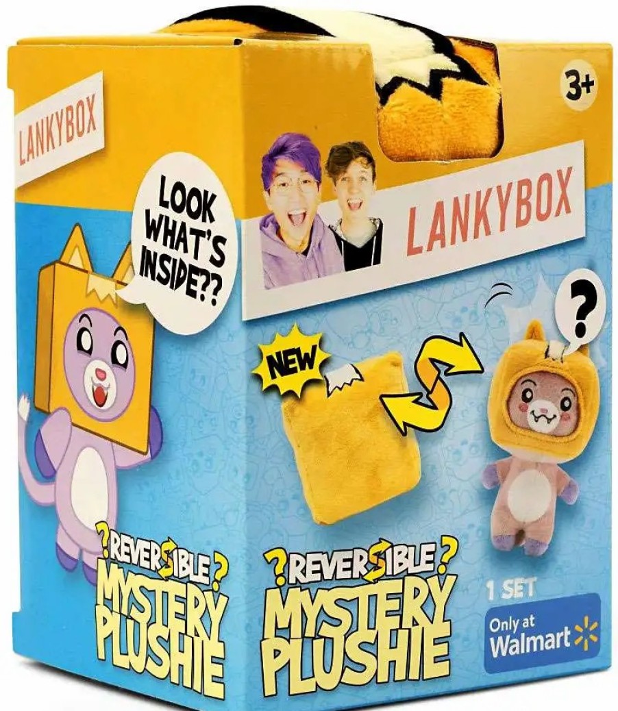 All Brands Bonkers Toy Co. | Lankybox Reversible Plushie Exclusive 6-Inch Mystery Pack [1 Random Character!]