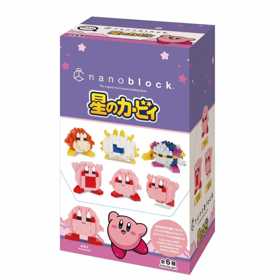 All Brands Kawada | Nanoblock Kirby Mininano Series 1 1.1-Inch Mystery Box [6 Packs] (Pre-Order Ships March)