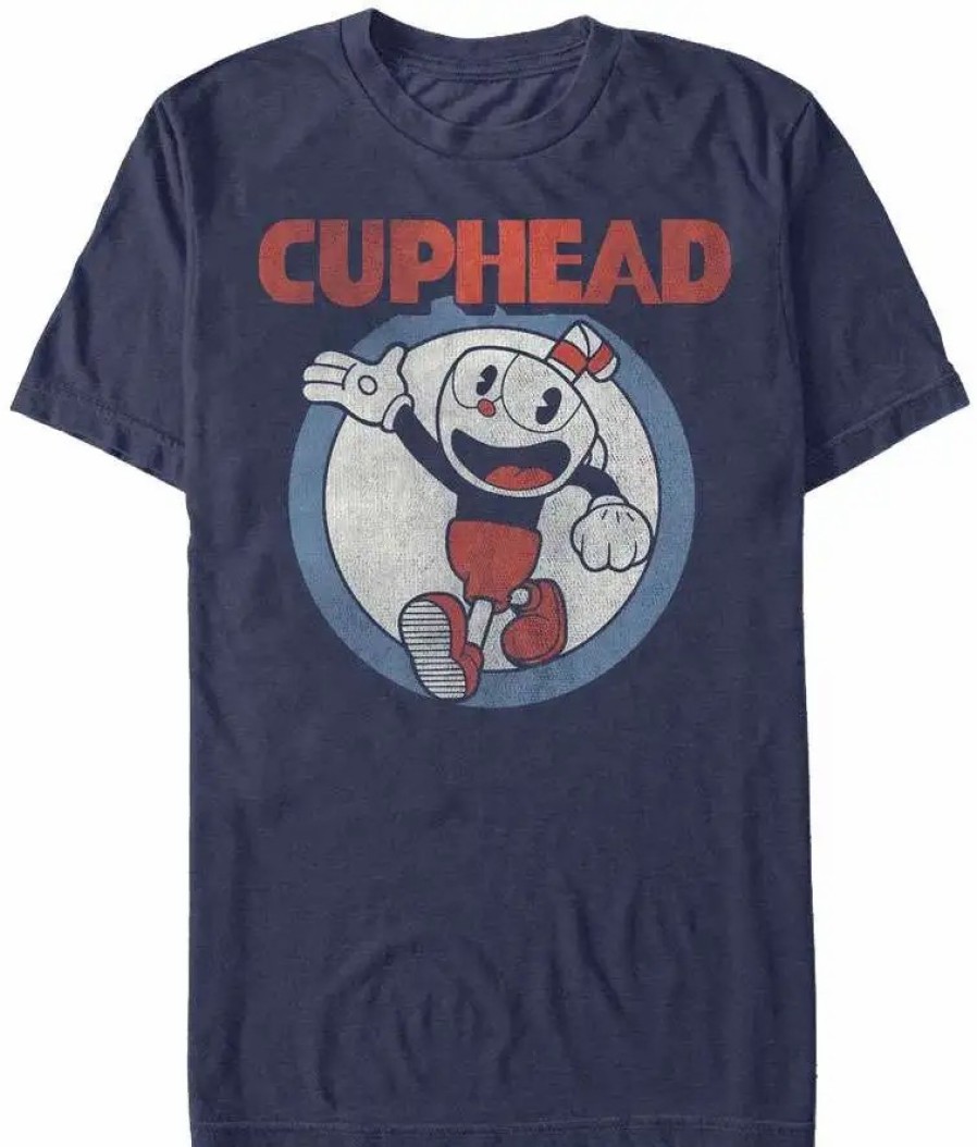 All Brands Fifth Sun Graphics | Cuphead Vintage Circle T-Shirt [X-Large]