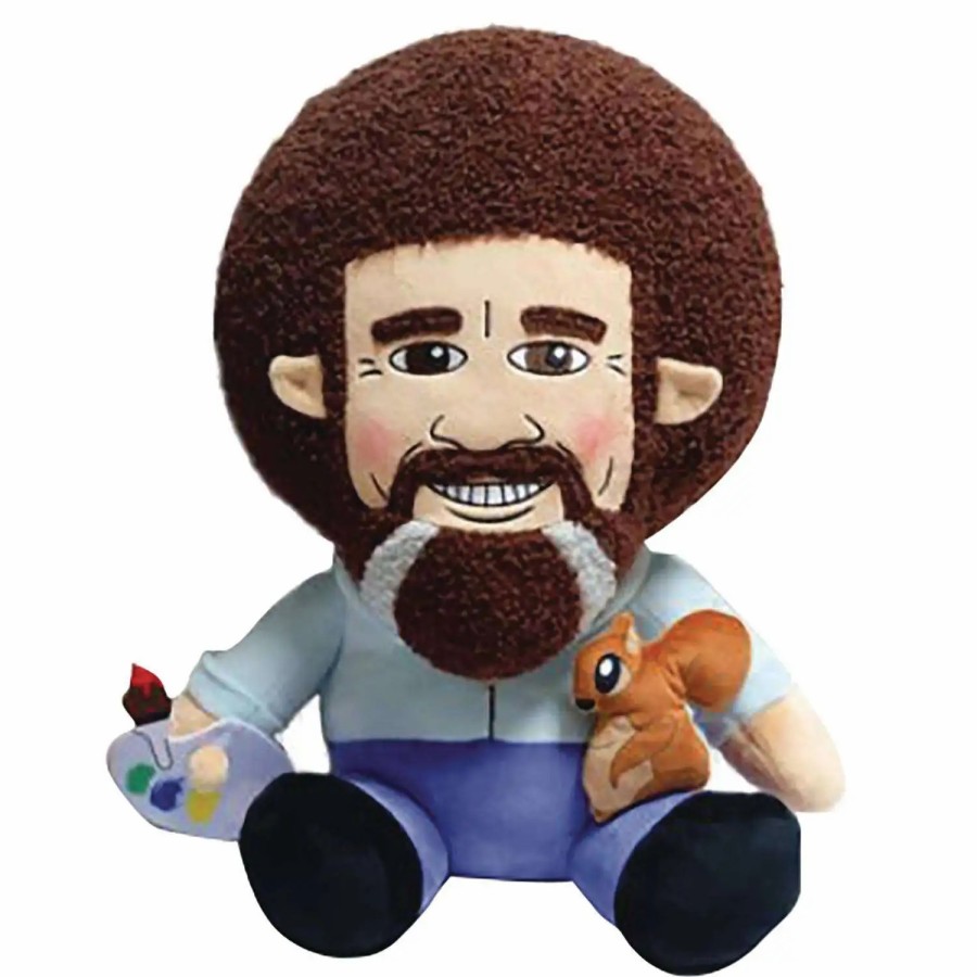 All Brands Kidrobot (NECA) | The Joy Of Painting Phunny Bob Ross 16-Inch Plush [Hugme, Vibrates With Shake Action!]