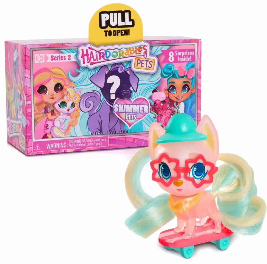 All Brands Just Play | Hairdorables Series 2 Shimmer Pets Mystery Pack