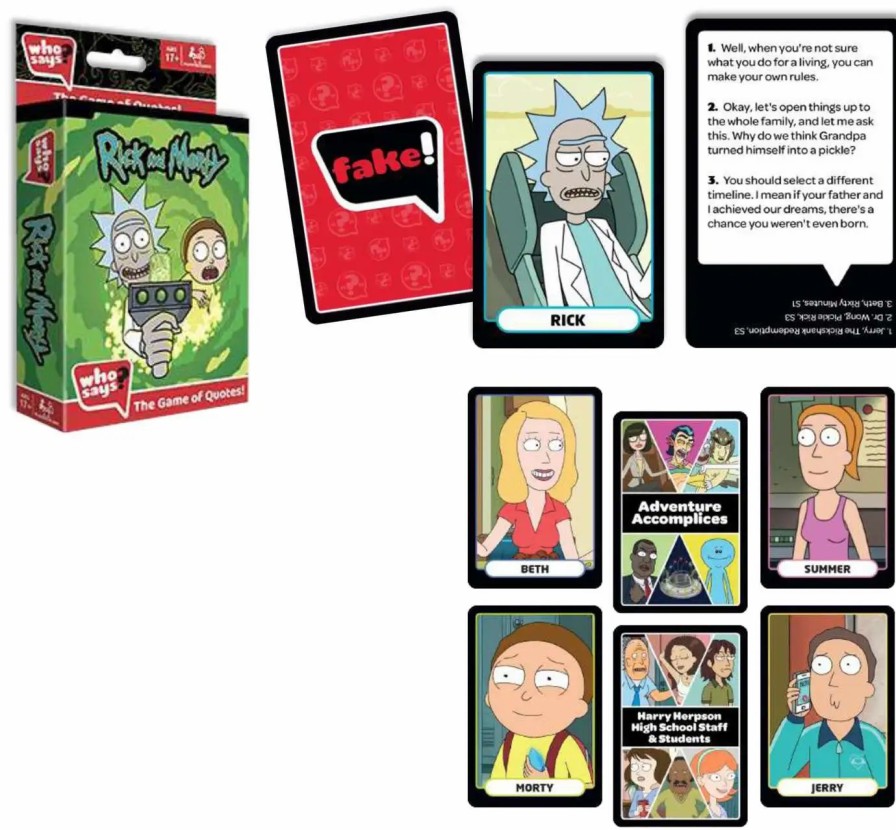 All Brands Who Says? | Who Says? Rick & Morty Card Game