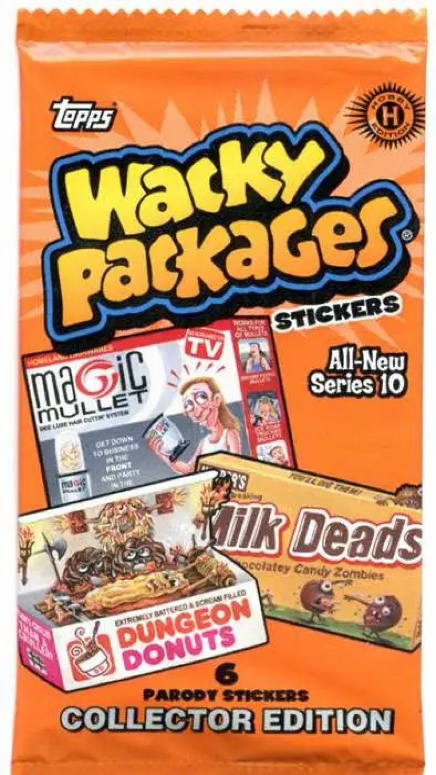 All Brands Topps | Wacky Packages Topps Series 10 Trading Card Sticker Collector Hobby Pack [6 Cards]