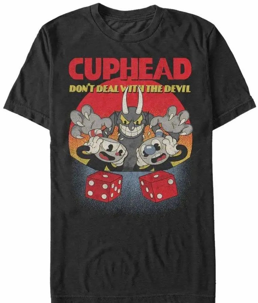 All Brands Fifth Sun Graphics | Cuphead Don'T Deal Snake Eyes T-Shirt [Large]