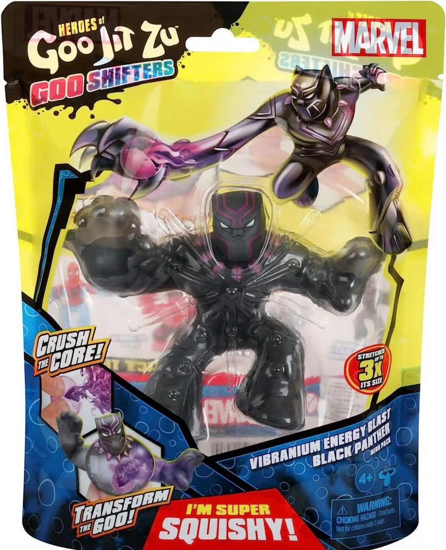 All Brands Moose Toys | Heroes Of Goo Jit Zu Marvel Goo Shifters Vibranium Energy Blast Black Panther Action Figure