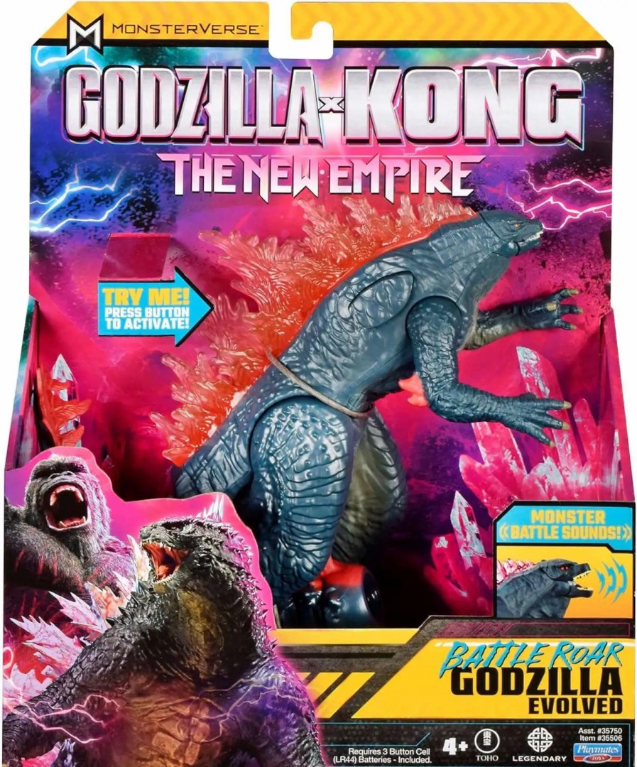 All Brands Playmates | Godzilla X Kong The New Empire Monsterverse Battle Roar Godzilla Action Figure [Evolved] (Pre-Order Ships February)