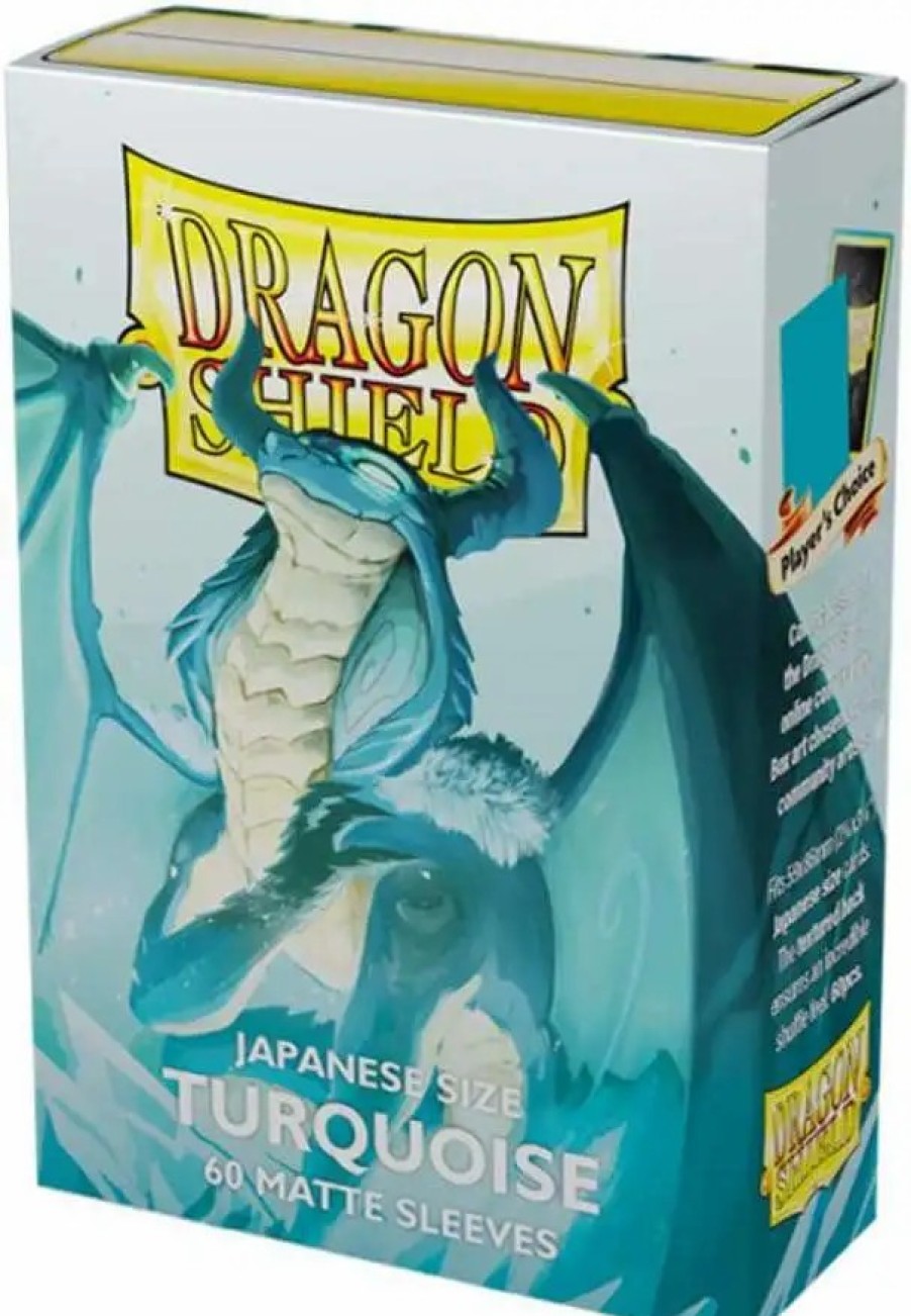 All Brands Arcane Tinmen | Dragon Shield Japanese Size Turquoise Sleeves [Matte/60 Cards ]