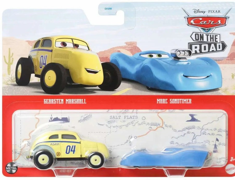 All Brands Mattel Toys | Disney / Pixar Cars On The Road Metal Gearsten Marshall & Marc Sondtimer Diecast Car 2-Pack