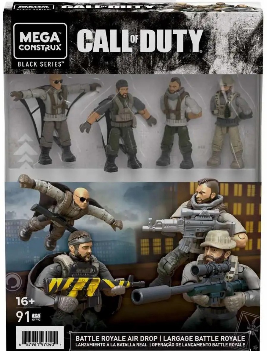 All Brands Mega Construx | Call Of Duty Battle Royale Air Drop Set [Mactavish, Price, Woods & Hudson]