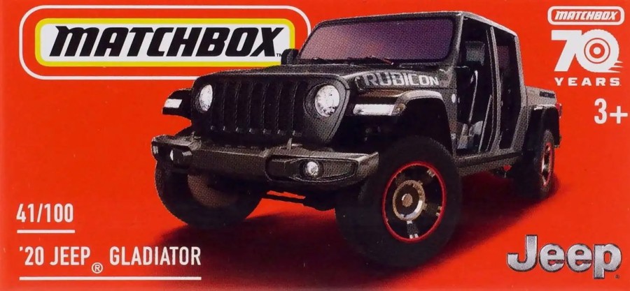 All Brands Mattel | Matchbox 70Th Anniversary Drive Your Adventure '20 Jeep Gladiator Diecast Car [Black]