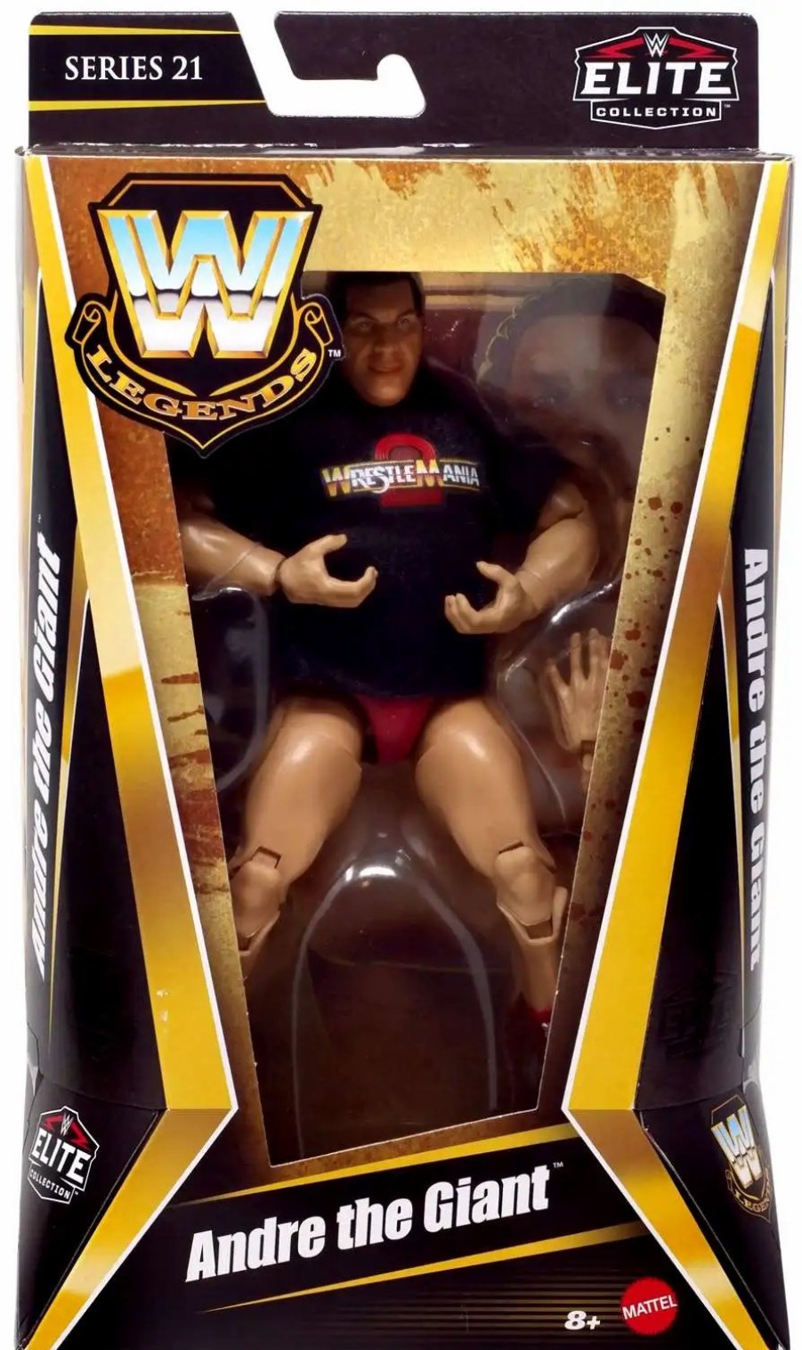 All Brands Mattel Toys | Wwe Wrestling Elite Collection Series 21 Andre The Giant Action Figure [Wrestlemania T-Shirt, Red Shorts]