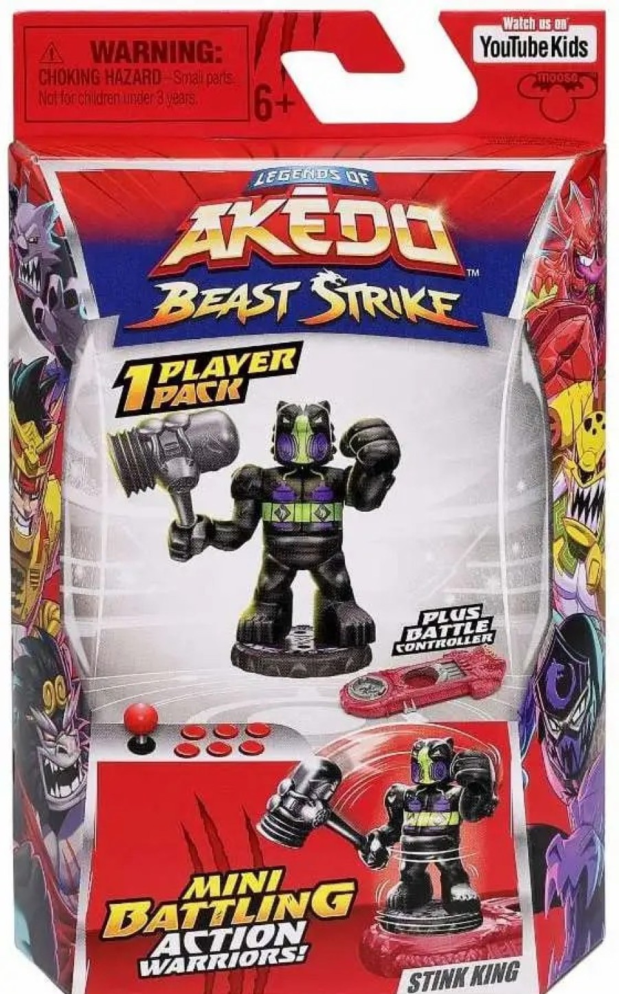 All Brands Moose Toys | Legends Of Akedo Beast Strike Stink King Mini Battling Action Figure