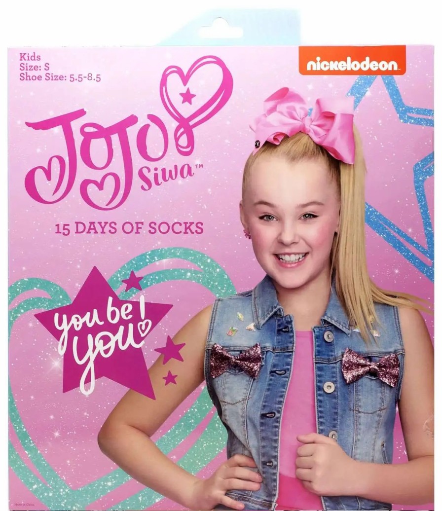 All Brands Centric | 15 Days Of Socks Kids Jojo Siwa 15-Pack [Size: Small, Shoe Size: 5.5 - 8.5]