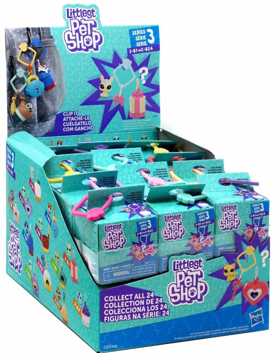 All Brands Hasbro Toys | Littlest Pet Shop Clip It Series 3 Mystery Box [24 Packs]