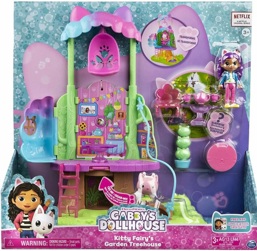 All Brands Spin Master | Gabby'S Dollhouse Kitty Fairy'S Garden Treehouse Playset