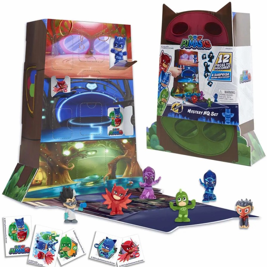 All Brands Just Play | Disney Junior Pj Masks Night Time Micros Hq Set Mystery Box