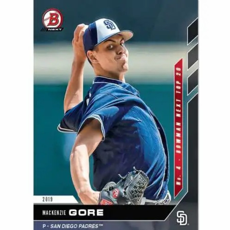 All Brands Topps | Mlb 2019 Bowman Next Top Prospects Mackenzie Gore Trading Card T4 [Rookie Card, Only 196 Made!]