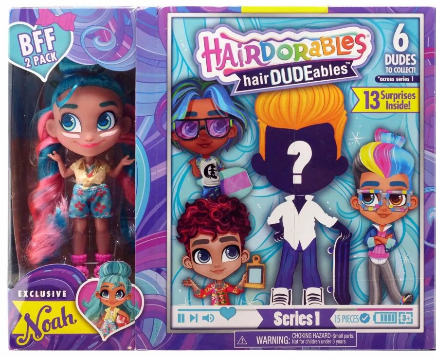 All Brands Just Play | Hairdorables Hairdudeables Series 1 Noah Bff 2-Pack