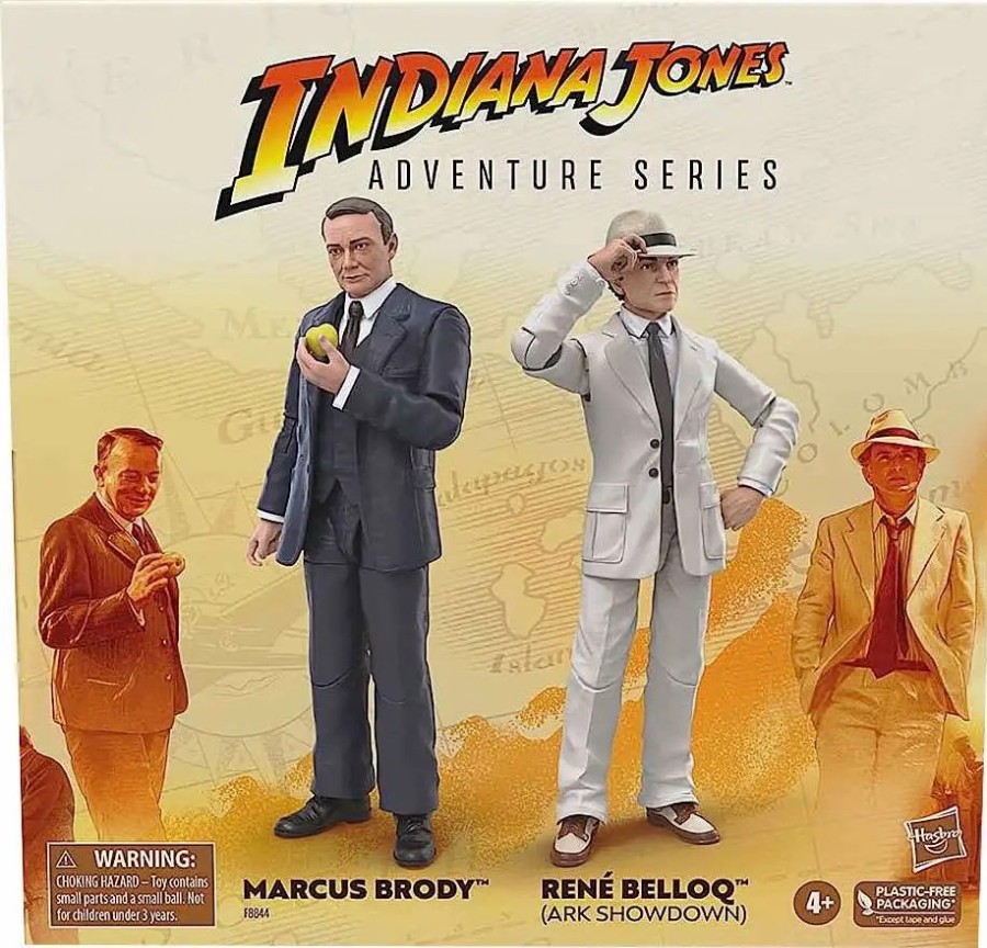 All Brands Hasbro | Indiana Jones Adventure Series Marcus Brody & Rene Belloq Action Figure 2-Pack [Ark Showdown]