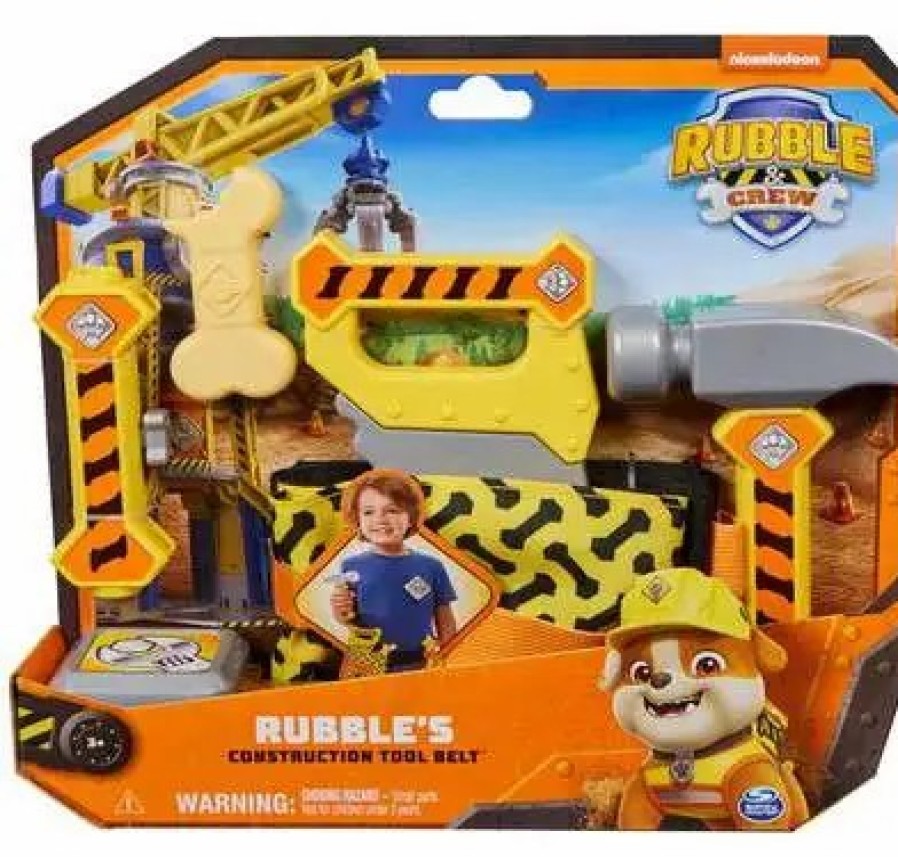 All Brands Spin Master | Paw Patrol Rubble & Crew Rubble'S Construction Tool Belt Roleplay Toy (Pre-Order Ships February)