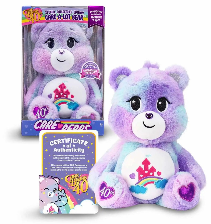 All Brands Basic Fun | Care Bears 40Th Anniversary Care-A-Lot Bear 9-Inch Plush