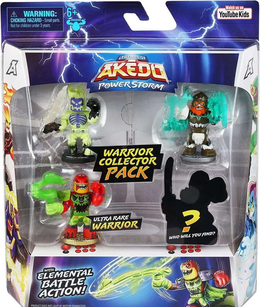 All Brands Moose Toys | Legends Of Akedo Powerstorm Battle Giants Wickstick, Alpha Predator Tailwhip, Ice Storm Axel & Hidden Figure Mini Battling Action Figure 4-Pack