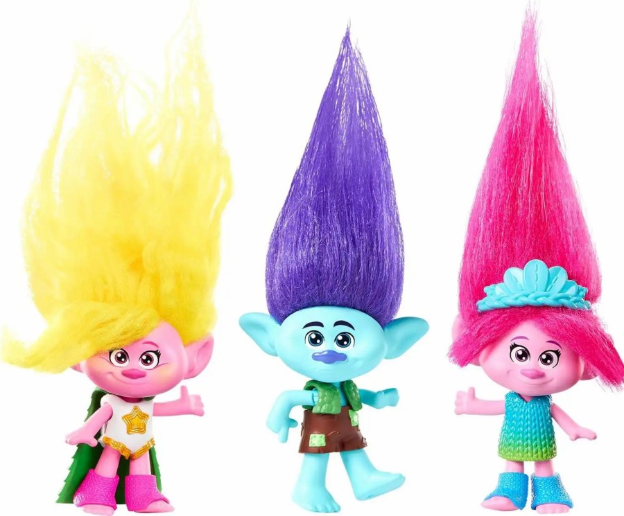 All Brands Mattel | Trolls Band Together Queen Poppy, Viva & Branch Mini Doll 3-Pack