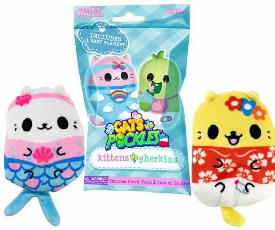 All Brands Cepia LLC | Cats Vs. Pickles Surprise Plush Kittens Vs Gherkins Mystery Pack [2 Cats Or 2 Pickles]