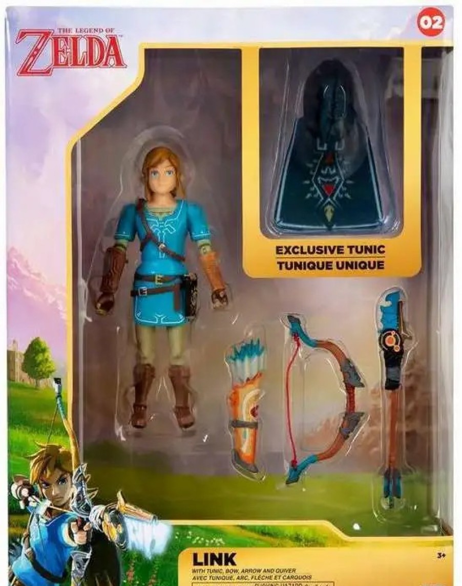 All Brands Jakks Pacific | The Legend Of Zelda Breath Of The Wild Link Exclusive Action Figure [Tunic, Bow, Arrow & Quiver]