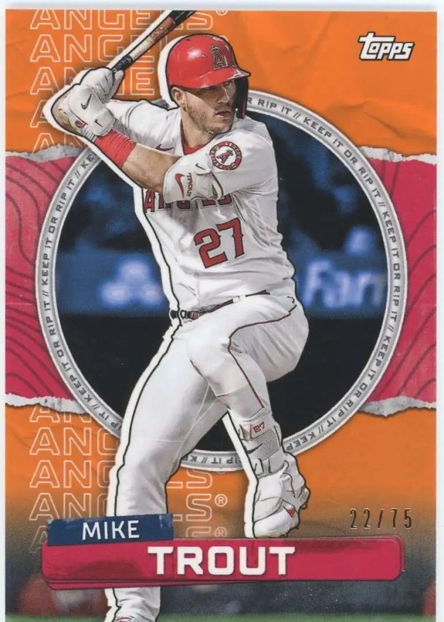 All Brands Topps | Mlb 2023 Topps Rip 22/75 Mike Trout #50