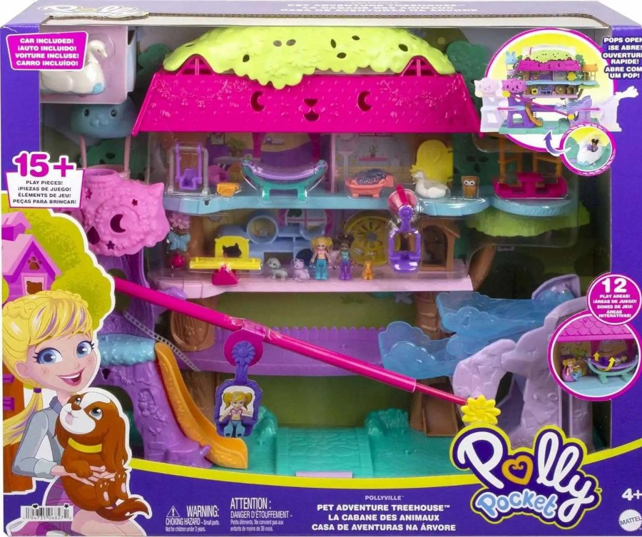 All Brands Mattel Toys | Polly Pocket Pet Adventure Treehouse