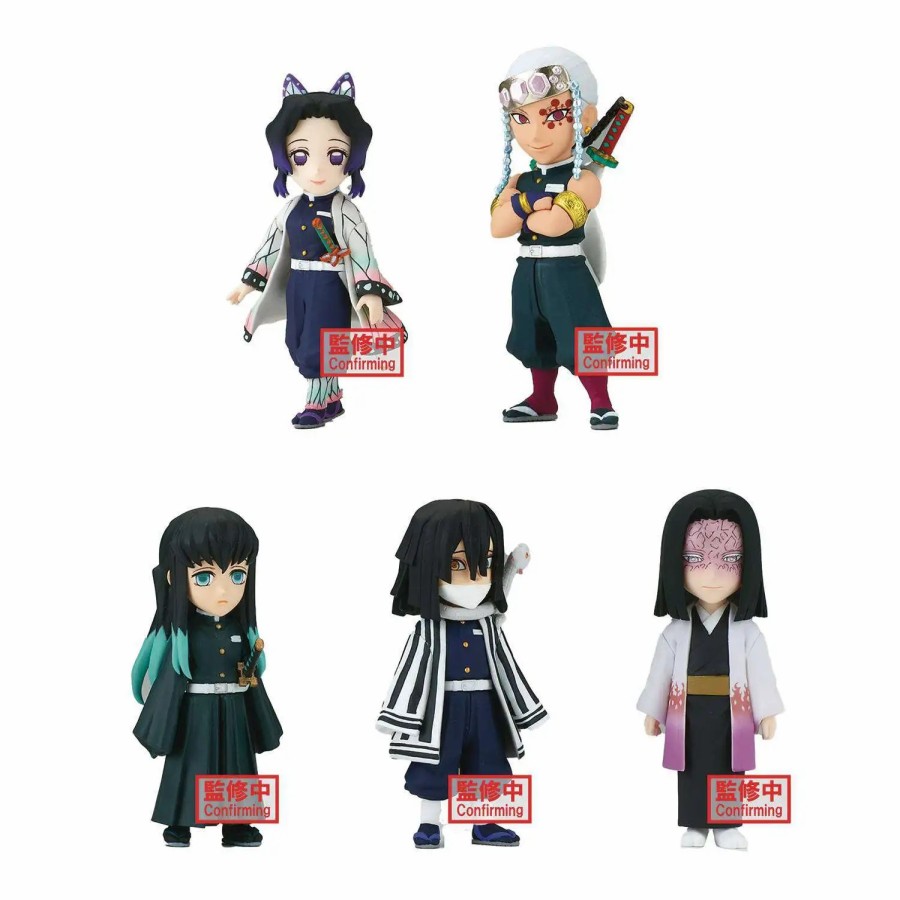 All Brands BanPresto | Demon Slayer Wcf World Collectible Figure Vol. 6 Tengen Uzui, Shinobu Kocho, Muichiro Tokito, Obanai Iguro, Kagaya Ubuyashiki, Tengen Uzui 3-Inch Set Of 6 Collectible Pvc Figures