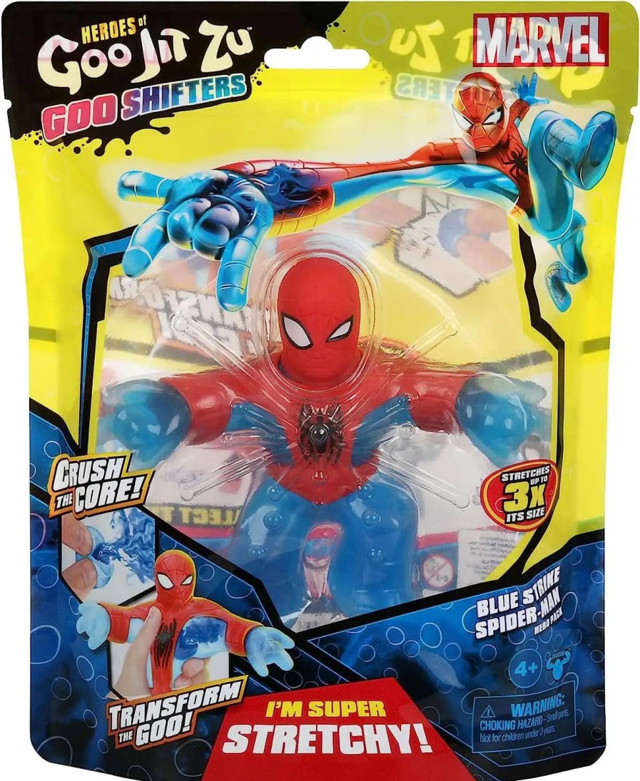 All Brands Moose Toys | Heroes Of Goo Jit Zu Marvel Goo Shifters Blue Strike Spider-Man Action Figure