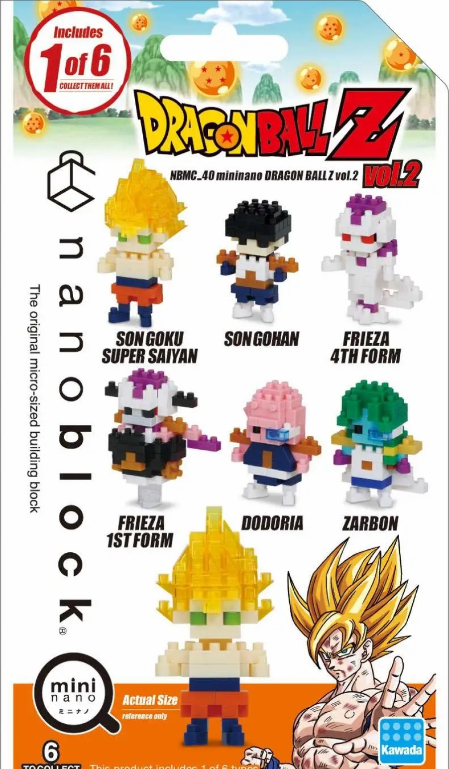 All Brands Kawada | Nanoblock Dragon Ball Z Series 2 2.1-Inch Mystery Pack [1 Random Figure] (Pre-Order Ships March)