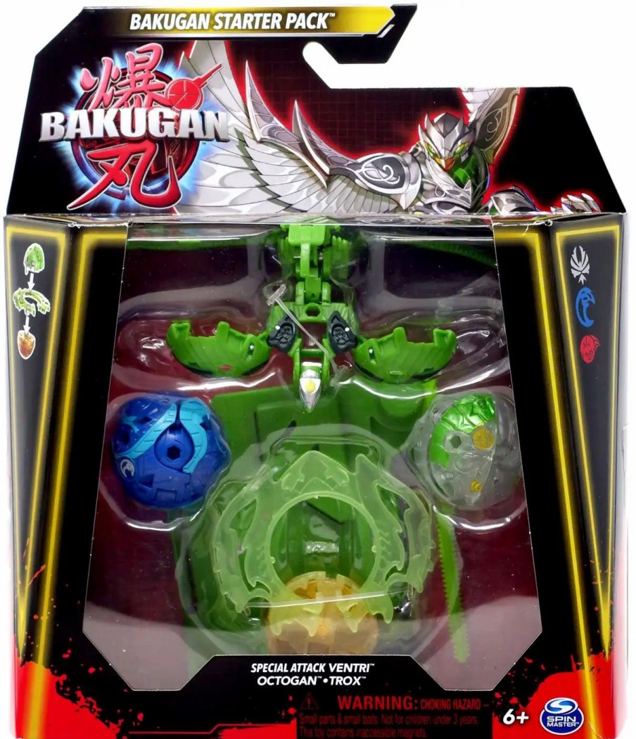 All Brands Spin Master | Bakugan 2023 Special Attack Ventri, Octogan & Trox 3-Figure Starter Pack [Includes Online Roblox Game Code!]