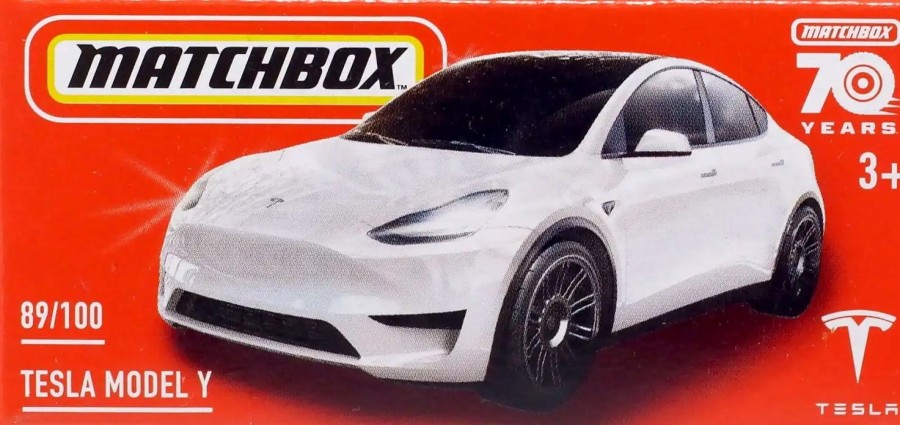 All Brands Mattel | Matchbox Power Grabs Tesla Model Y Diecast Car [White]