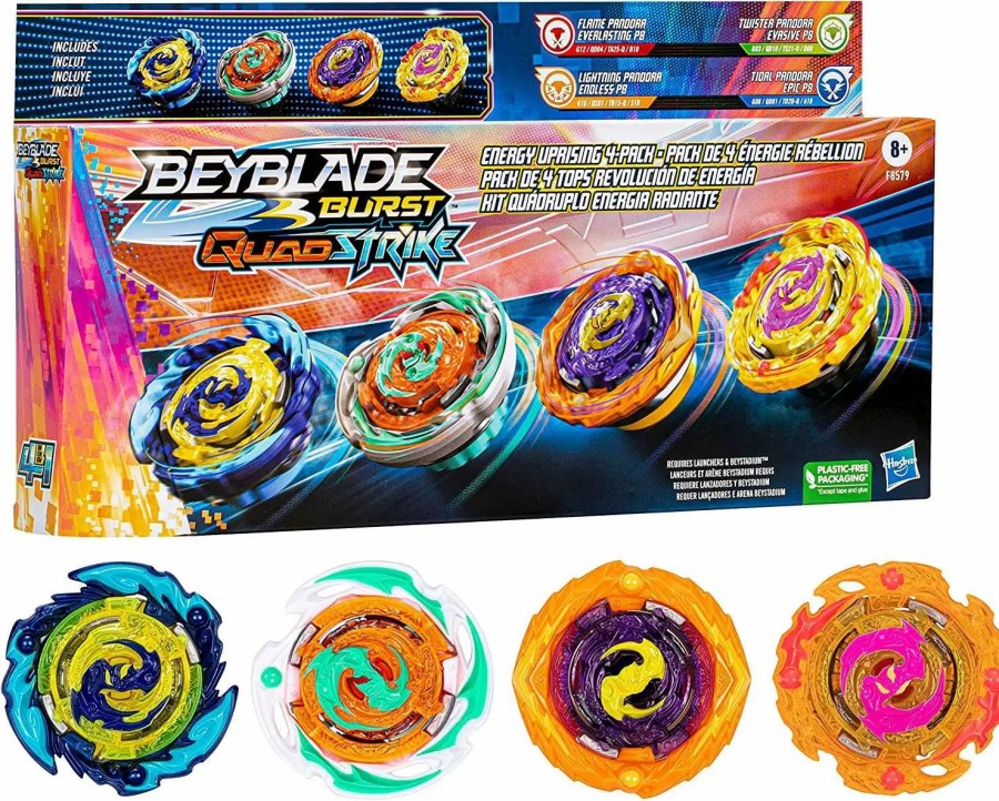 All Brands Hasbro Toys | Beyblade Burst Quadstrike Energy Uprising Quad Pack