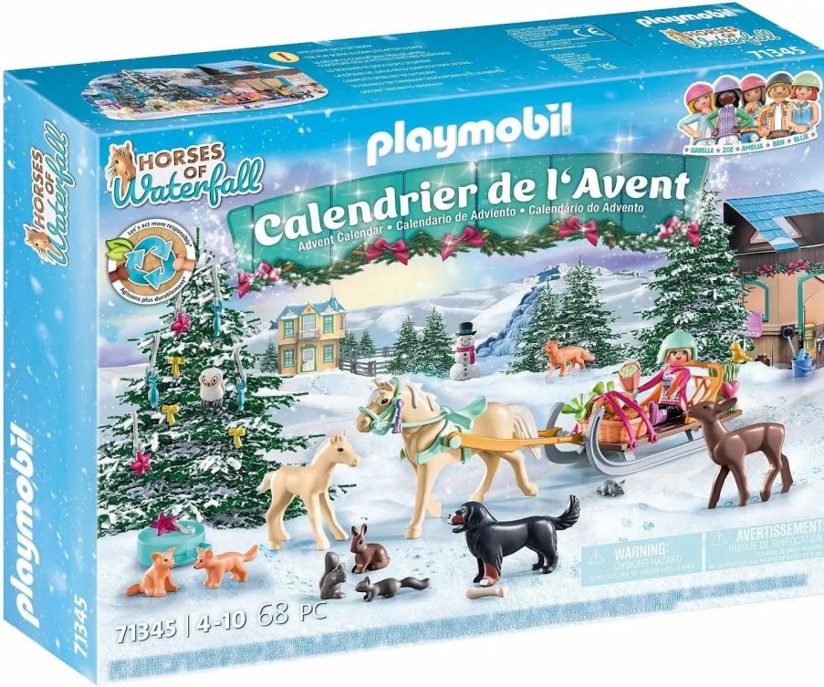 All Brands Playmobil | Playmobil Horses Of Waterfall Christmas Sleigh Ride Advent Calendar #71345