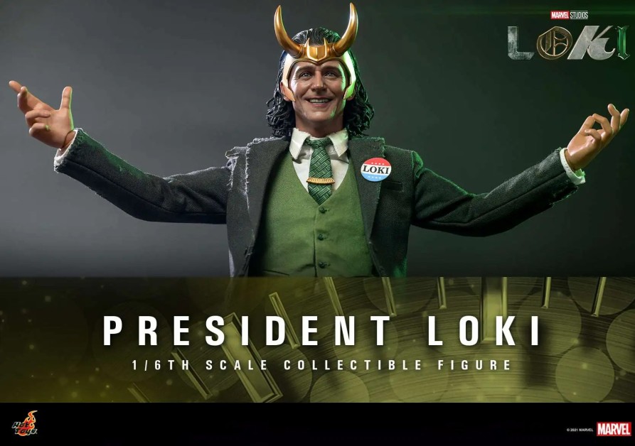 All Brands Hot Toys | Marvel Movie Masterpiece President Loki Collectible Figure [Regular Version]