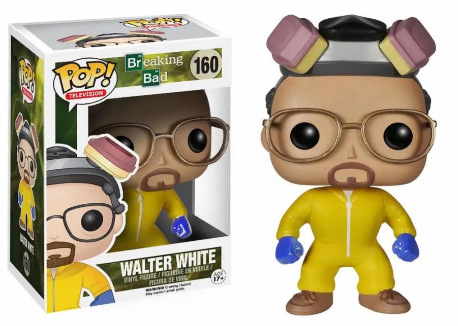 All Brands Funko | Funko Breaking Bad Pop! Television Walter White Vinyl Figure #160 [Yellow Hazmat Suit, Damaged Package]