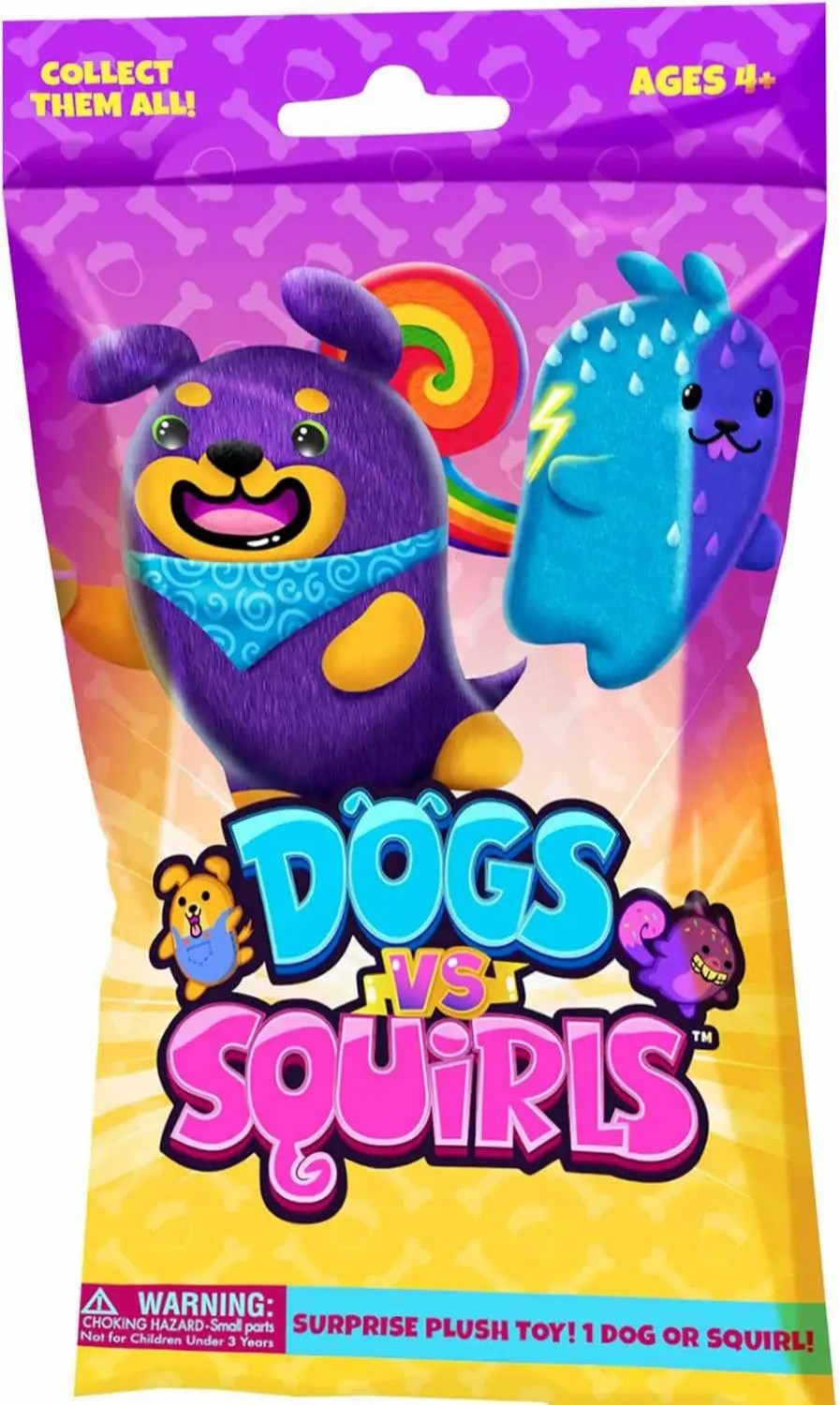 All Brands Cepia LLC | Dogs Vs. Squirls Mini Plush 4-Inch Mystery Pack [1 Random Character!]