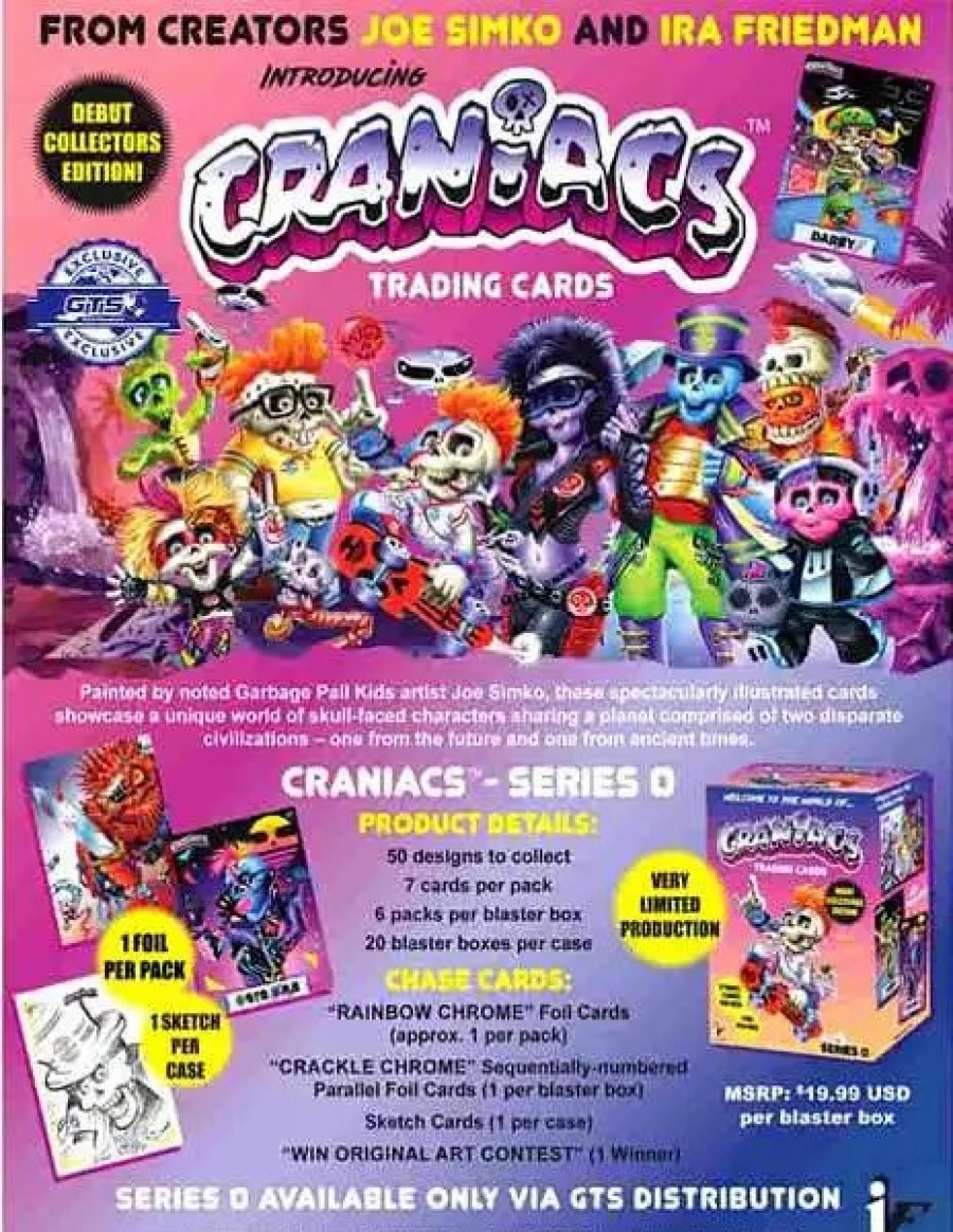 All Brands Ira Friedman Enterprises LLC | Craniacs 2023 Series 0 Trading Card Hobby Blaster Pack [7 Cards]