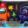 All Brands PMI | Among Us Crewmate Figures With Stamper Orange & Purple Action Figure 2-Pack