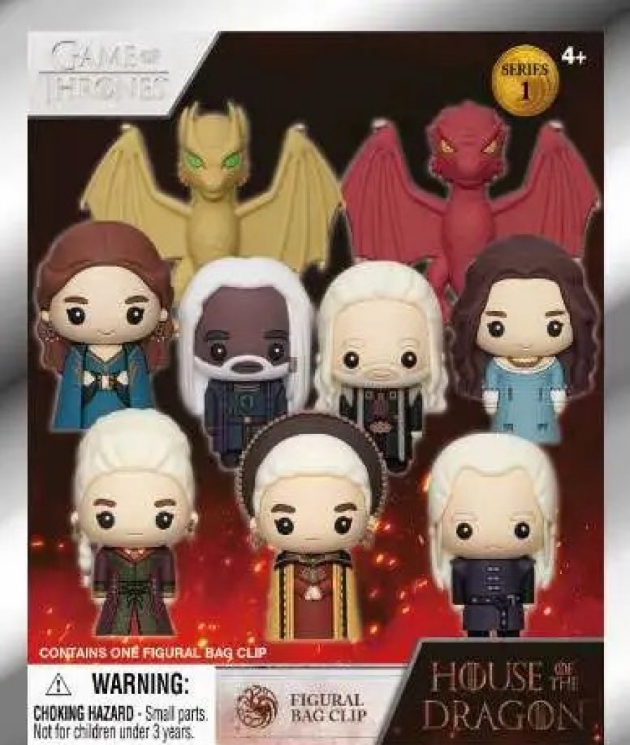 All Brands Monogram | Game Of Thrones 3D Figural Bag Clip House Of The Dragon Mystery Pack [1 Random Figure]