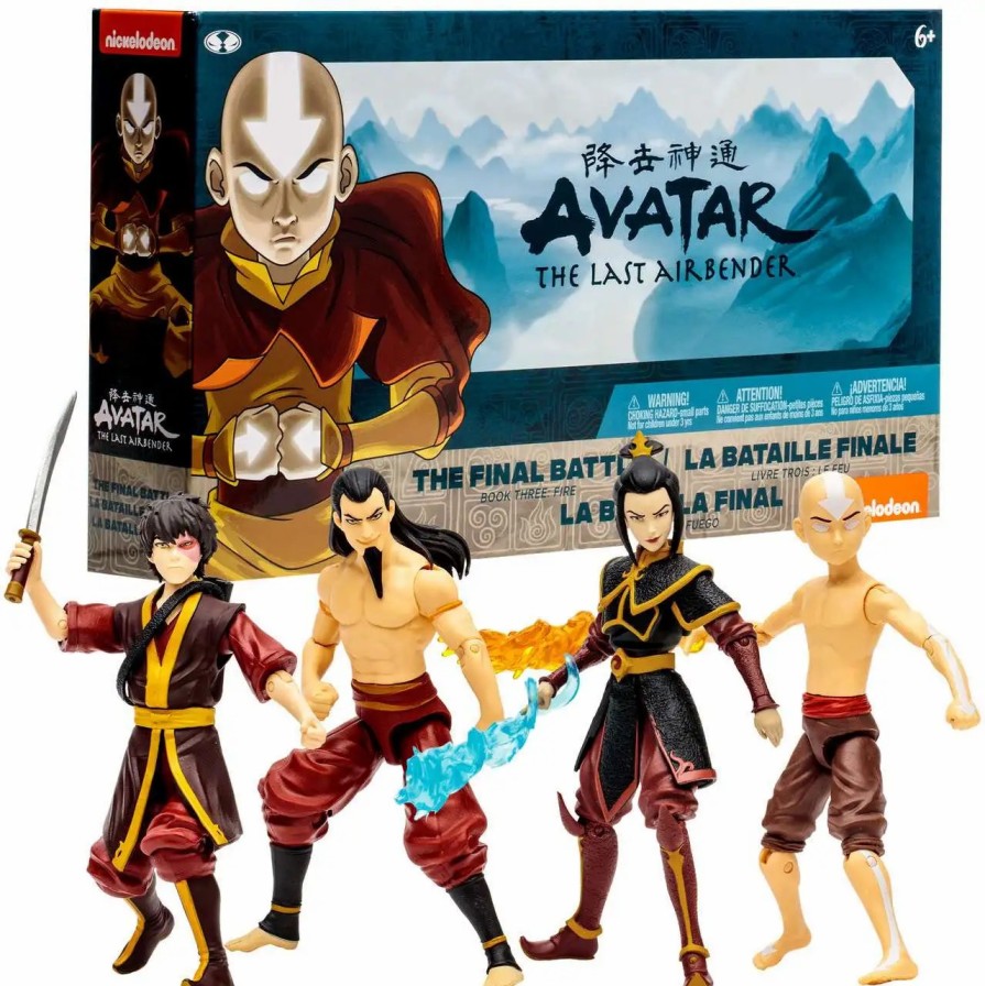 All Brands McFarlane Toys | Mcfarlane Toys Avatar The Last Airbender The Final Battle Action Figure 4-Pack [Book Three: Fire]