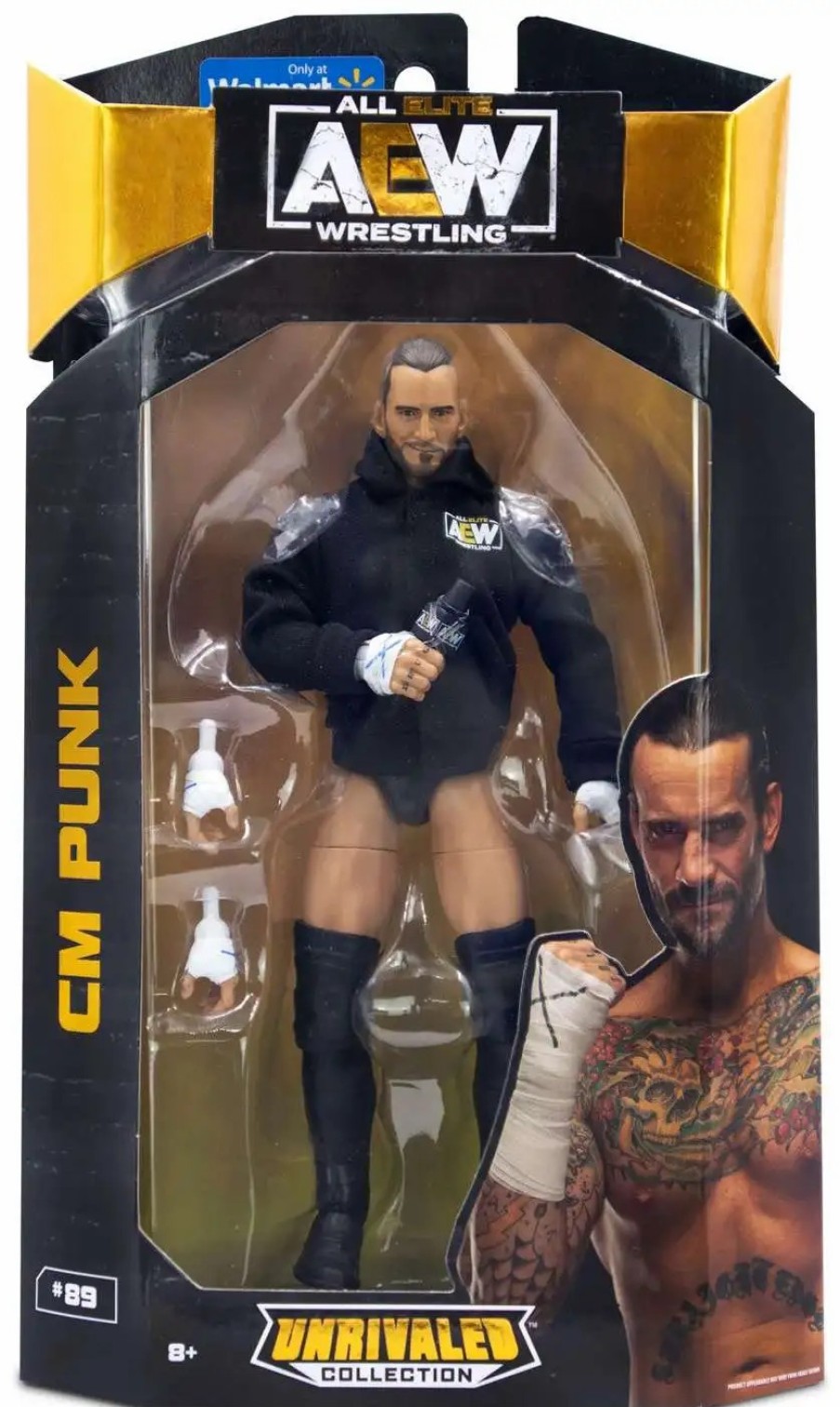 All Brands Jazwares | Aew All Elite Wrestling Unrivaled Collection Cm Punk Exclusive Action Figure