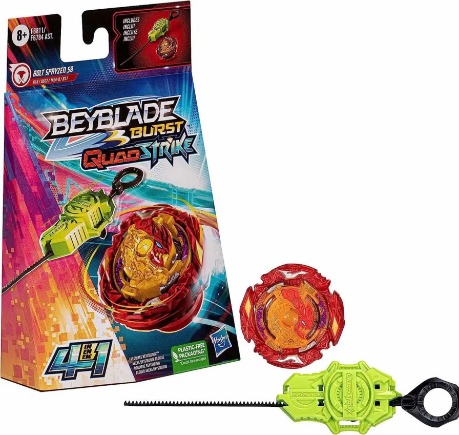 All Brands Hasbro Toys | Beyblade Burst Quadstrike Bolt Sprayzen S8 Starter Pack