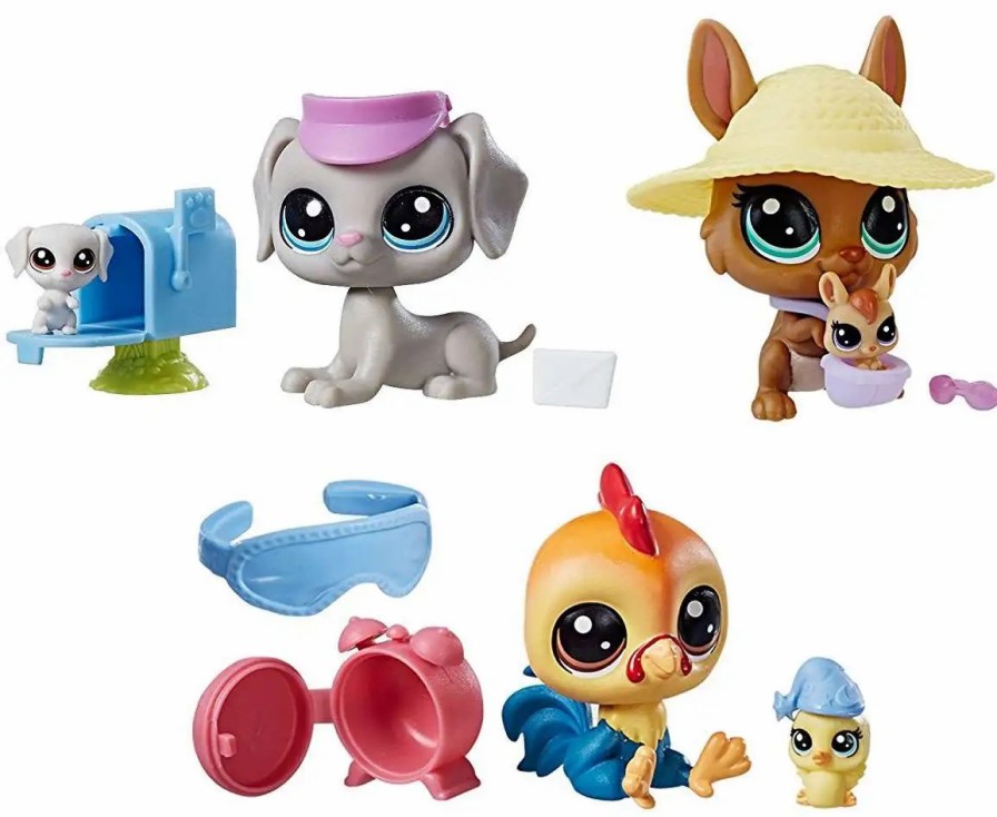 All Brands Hasbro Toys | Littlest Pet Shop 2018 Pet Pairs Weimarans, Kangarooneys & Chickenclucks Figure 2-Pack [Bundle 2]